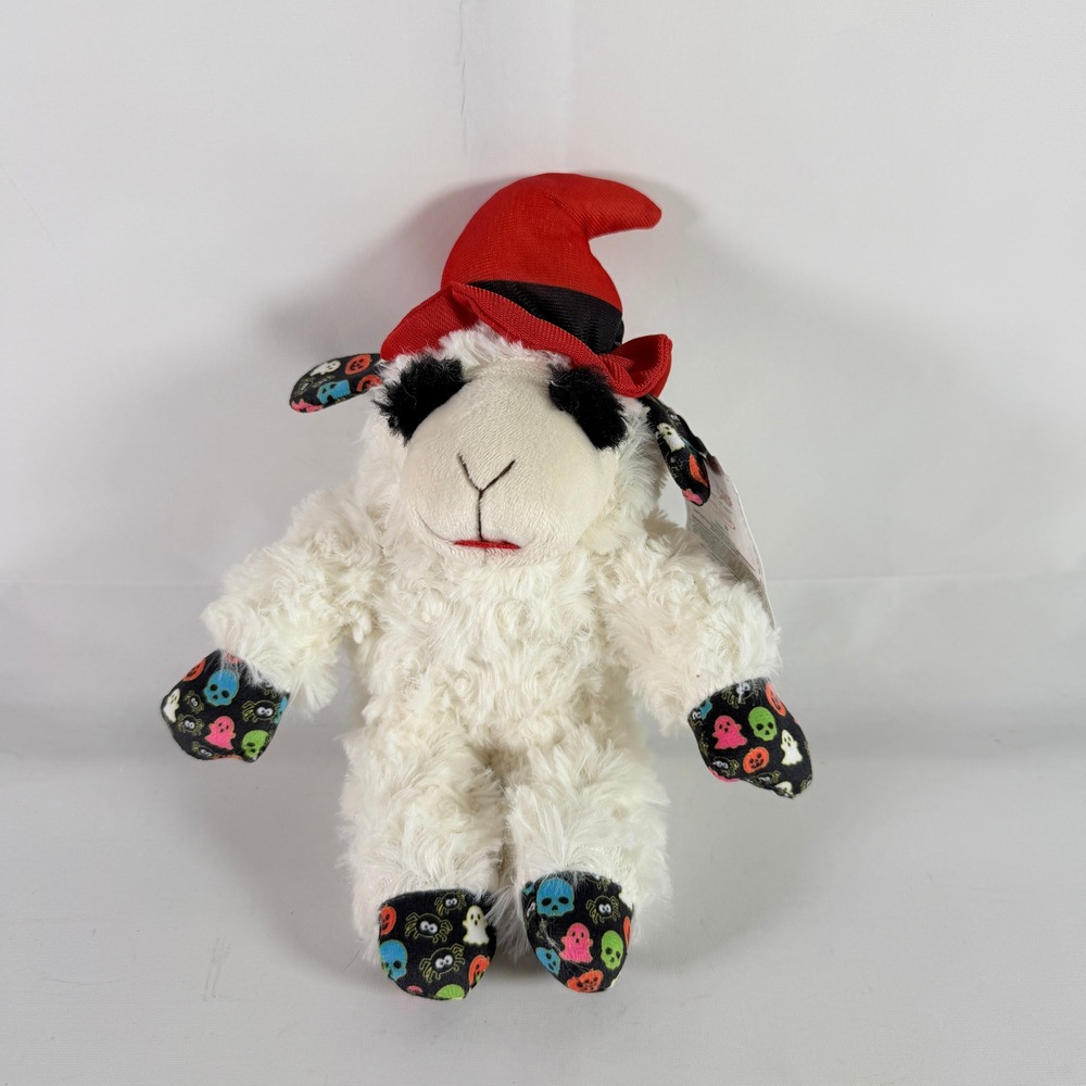 Multipet Lamb Chop Limited Edition Halloween Dog Toy Skull Pumpkin Witch Hat NWT